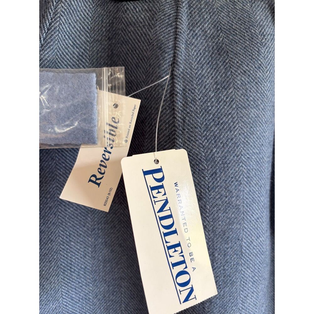Vtg Pendleton Reversible Wool Skirt Suit Blue Merino NWT - Picture 6 of 15